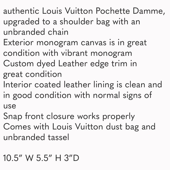 Louis Vuitton Pochette Damme monogram Bag - Picture 10 of 10